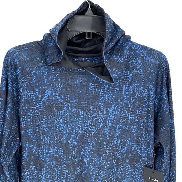 01.Algo Men's Performance Printed Adam Lon Sleeve Drawstring Hoodie‎ NWT Medium - Picture 2 of 7